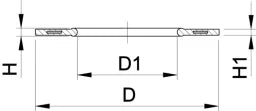 FISCHER GEORG GF Profil-Flanschdichtung EPDM/Stahl f.Bundbuchsen u.V-Bunde d 32   – 748440708