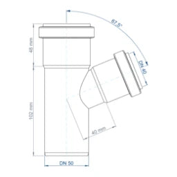 POLOPLAST PO Abzweig POLO-KAL NG DN 50/40/67Grad   – 02213