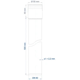 POLOPLAST PO Steckmuffenrohr POLO-KAL 3S DN 50/500  – 102402