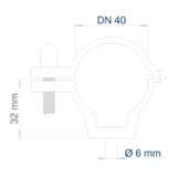 POLOPLAST PO Screw Clamp POLO-KAL DN 40 – 01930