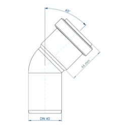 POLOPLAST PO Bend POLO-KAL NG DN 40/45 Degrees - 02112