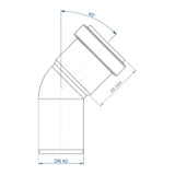POLOPLAST PO Bend POLO-KAL NG DN 40/45 Degrees - 02112