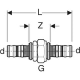 GEBERIT GE Mepla Screw Connection d26mm x G3/4 detachable – 603.571.00.5