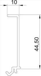 OBO Trennwand für GK 70x2000mm Polyvinylchlo rid lichtgrau RAL 7035  – 6274900