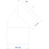 POLOPLAST PO Bogen POLO-KAL 3S DN 125/45Grad  – 102562