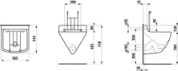 LAUFEN Laufen Bernina Wall-mounted sink incl. folding grate and mounting screws – H8542110000001