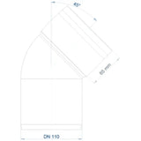 POLOPLAST PO Bend POLO-KAL XS DN 110/45Degree – 102142