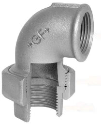 FISCHER GEORG FITTINGS Knieholländer Fig. 95 6/4" schwarz   – 770095108