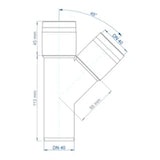 POLOPLAST PP Branch POLO-KAL XS DN 40/40/45Deg – 102206