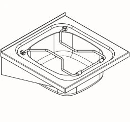 KWC AUSTRIA KWC Sirius Wall Outlet with Hinged Grating, Brackets and Standpipe Valve 6/4" – 2000057408