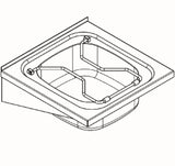 KWC AUSTRIA KWC Sirius Wall Outlet with Hinged Grating, Brackets and Standpipe Valve 6/4" – 2000057408