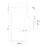 POLOPLAST PO Branch POLO-KAL NG DN 200/160/87 Degrees – 02972