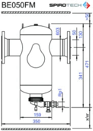 EDER SPIROTECH SpiroTrap Magnet DN50 with Flange (PN16), 10bar/110 C – 2100029
