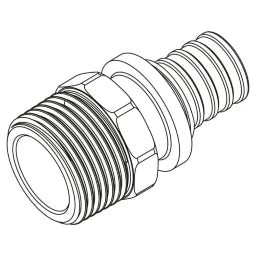 REHAU REHAU Transition with Male Thread, SDR 11 LX 50 - R 1 1/2 - 11691431001