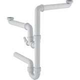 GEBERIT GE Space-saving Waste, 2-piece, d40mm G1 1/2 white with hose nozzle – 152.886.11.1