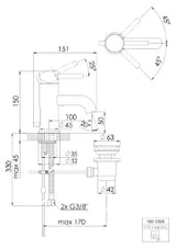 STEINBERG Steinberg WT-EH-Mixer with waste set, chrome – 100 1000