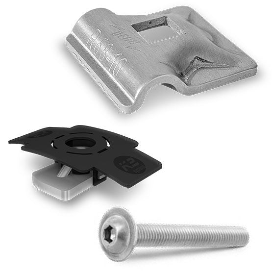 K2 Blitzschutzklemme 8 mm Set 2004922 – Klemme mit MK2 Einlegemutter und M8x25 Schraube