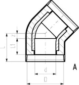 FISCHER GEORG GF Cool-Fit Wink45 isol PE100 PN16 d50/D90  – 738154110