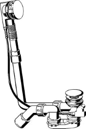 VIEGA Viega Waste and Overflow Set Multiplex 6162.45 in 40/50 Chrome-plated Brass – 101 909