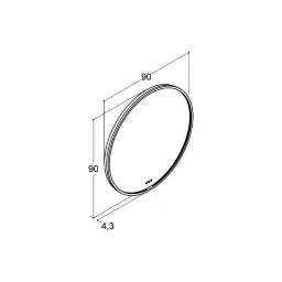DANSANI Dansani YOU Frame Mirror Moon Dm. 90 cm Black Light Control – S829-028