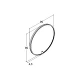 DANSANI Dansani YOU Frame Mirror Moon Dm. 90 cm Black Light Control – S829-028