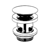 KLUDI Kludi Push-Open Waste Valve Chrome – 1042405-00