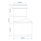 POLOPLAST PO Transition Pipe POLO-KAL NG DN 75/50 – 02283