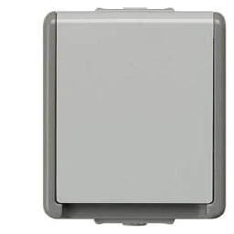 SIEMENS Schuko socket DELTA fläche IP44 surface-mounted dark gray/light gray – 5UB4711
