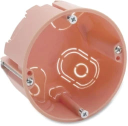 DIETZEL Cavity Wall Appliance Junction Box, Ø 65 mm, 45 mm, chlorine-free, orange – 021196