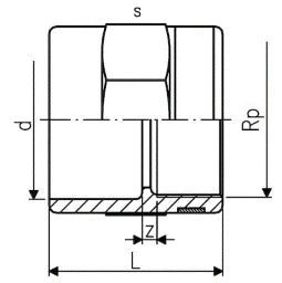 FISCHER GEORG GF Transition fitting PP-H d 20x1/2" IG – 727910206