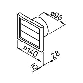HELIOS Helios Closing flap Type VK100 white – 757