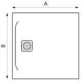 LAUFEN Laufen Passion Shower Tray made of Marbond 80 x 80 x 2.9 cm, Side Drain, White – BPPABTL80W