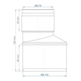 POLOPLAST PO Transition Pipe POLO-KAL XS DN 110/75 – 102285