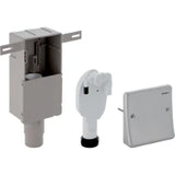 GEBERIT GE UP Siphon fuer Geraete mit UP-Kasten 2 Anschluesse, Abdeckplatte Edelstahl   – 152.233.00.1