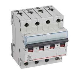 LEGRAND Miniature Circuit Breaker 10kA C 16A/3-pole+N 4 modules – 404239