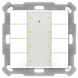 MDT Push Button Plus 55 8-gang, Pure White glossy – BE-TA55P8.G2