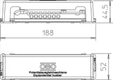 OBO Potential Equalization Busbar for Outdoor Use 50x5mm Stainless Steel, A2 1.4301 – 5015111