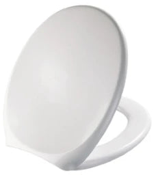 PRESSALIT Pressalit Toilet Seat 1000 with Lid, Fixed Hinge Stainless Steel, White – 304000-BG4999
