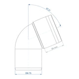 POLOPLAST PO Bend POLO-KAL XS DN 75/67 Degrees – 102133