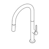 KLUDI KLUDI-AUREA Spültisch-Einhandmischer herausz. Geschirrbrause Stainl.Br. Nicke  – 55852N575