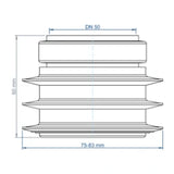 POLOPLAST PO Transition from spigot end to socket of other materials POLO-KAL DN 50/75-83mm – 02860