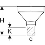GEBERIT GE Funnel oval d50mm, black with valve sieve – 352.379.16.1