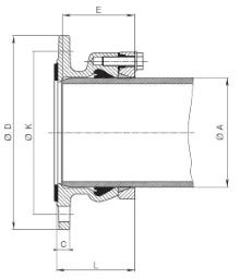 HAWLE System2000-Spezialflansch Fig.0400 PN10 DN 250 mm f.PE/PVC AD 250 mm   – 5005081