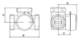ESBE Esbe 3-way mixer type VRG131 1/2" IG DN15 Kvs 1.63 – 11600400