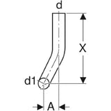 GEBERIT GE Spuelbogen left cranked 90 deg. DL8 white – 118.123.11.1