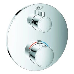 GROHE Grohe THM-Brausebatterie Grohtherm 24076 2 Abg. FMS f. Rapido SmartBox rund chrom   – 24 076 000