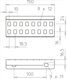 OBO Longitudinal Connector for Cable Tray 64x150 Steel, hot-dip galvanized - 6208840