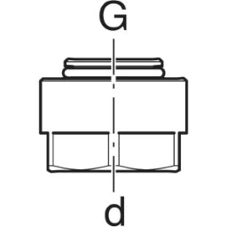 GEBERIT GE FlowFit Eurocone screw fitting MS d20 mm x G3/4, nickel-plated – 619.056.00.1