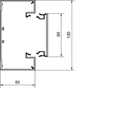 HAGER Trunking-UT,PVC,65130,traffic white  – BRP6513019016