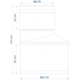 POLOPLAST PO Übergangsrohr POLO-KAL 3S DN 110/75  – 102743
